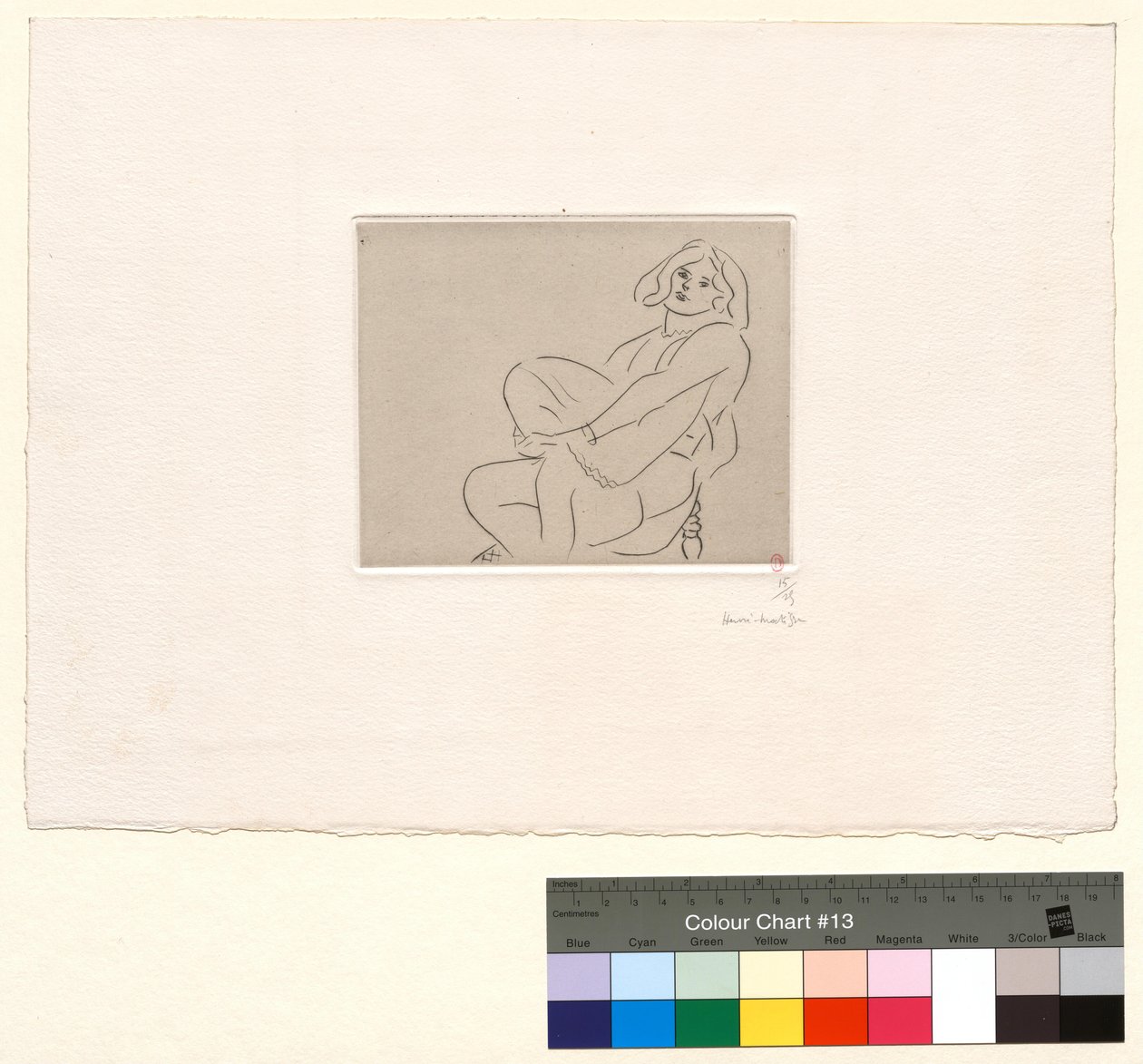 Joven abrazando su rodilla izquierda de Henri Matisse