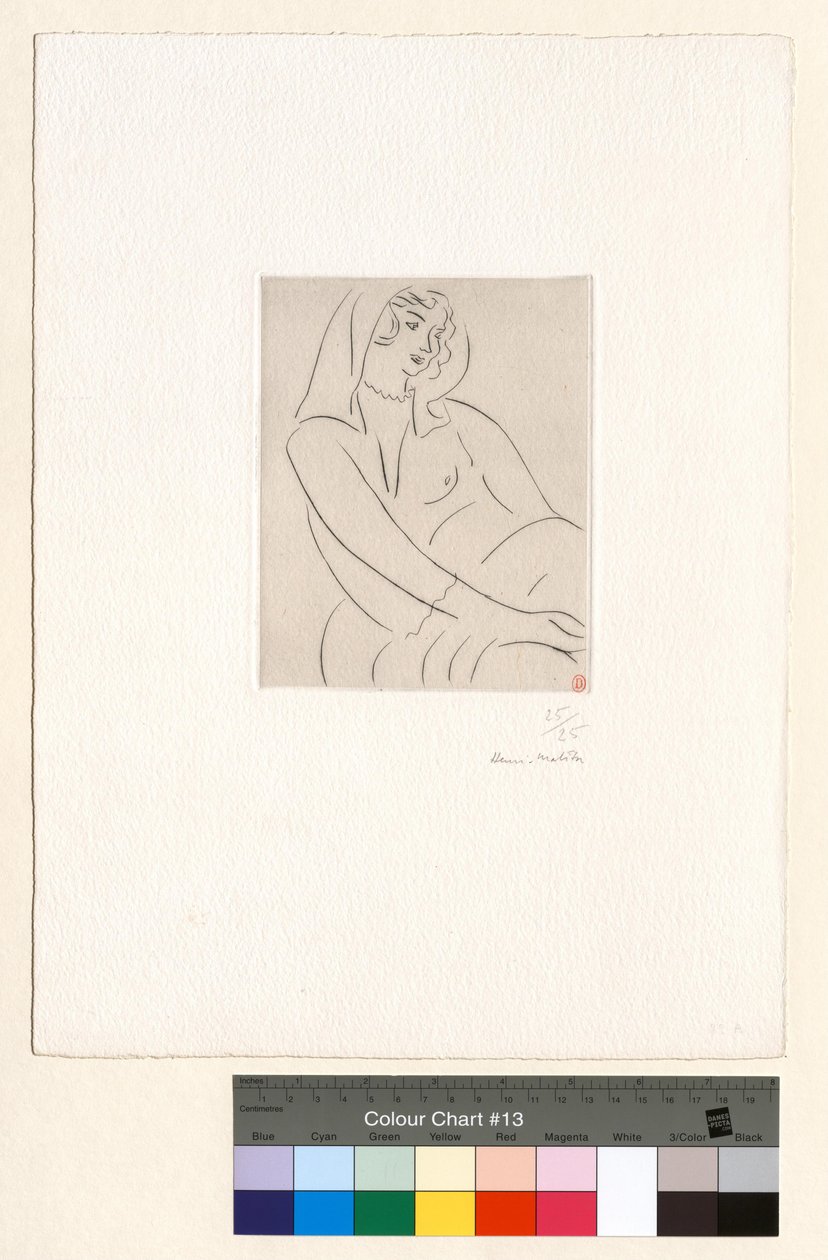Mujer joven, velo sobre la cabeza de Henri Matisse