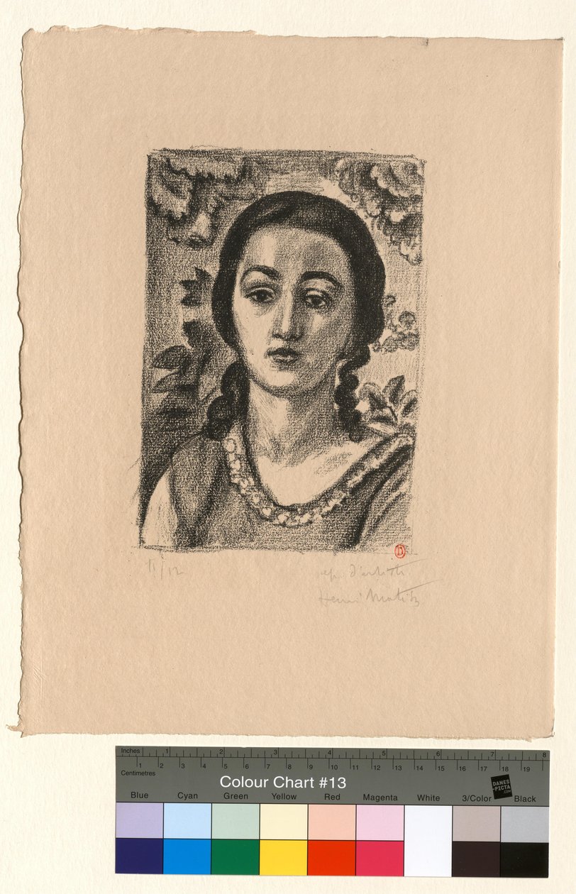Joven con rizos castaños de Henri Matisse