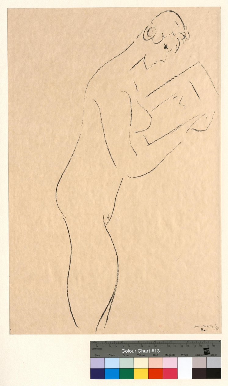 La lectura, desnudo de perfil de Henri Matisse