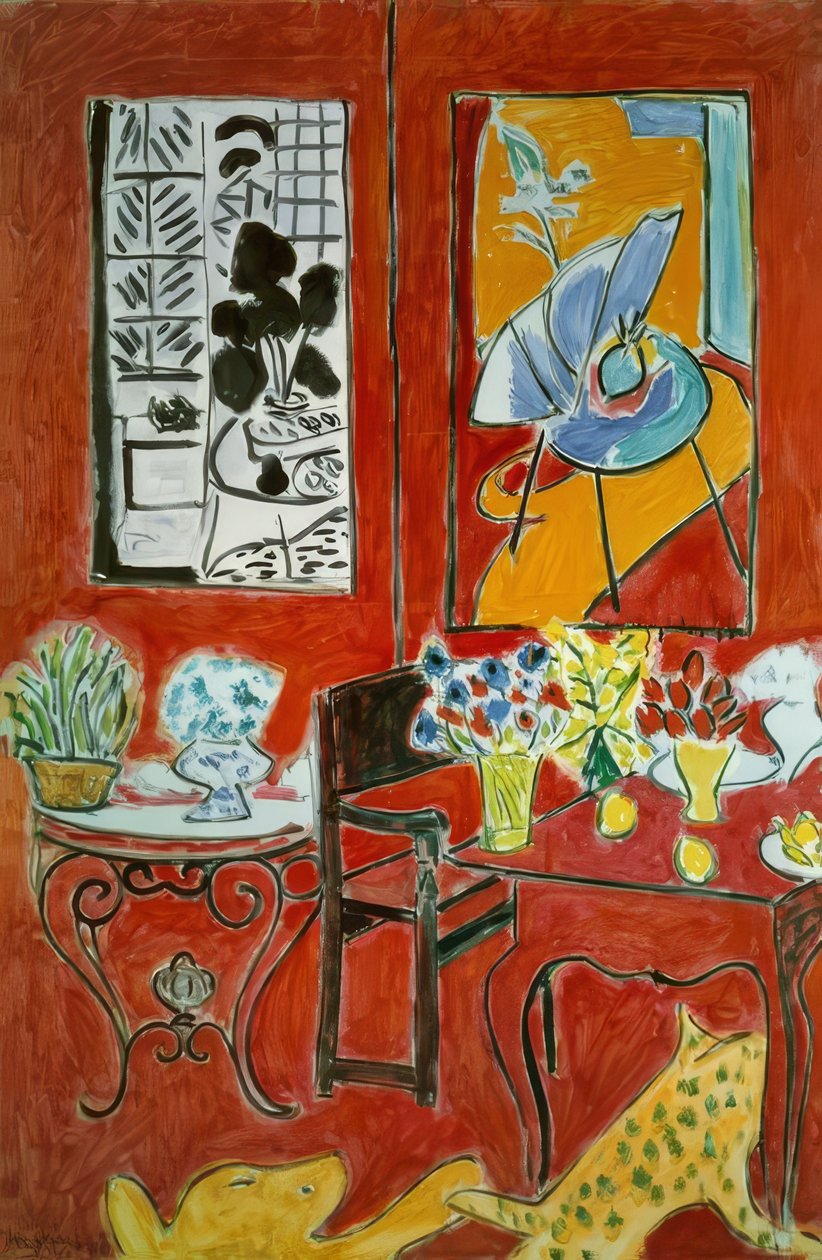Interior rojo grande de Henri Matisse
