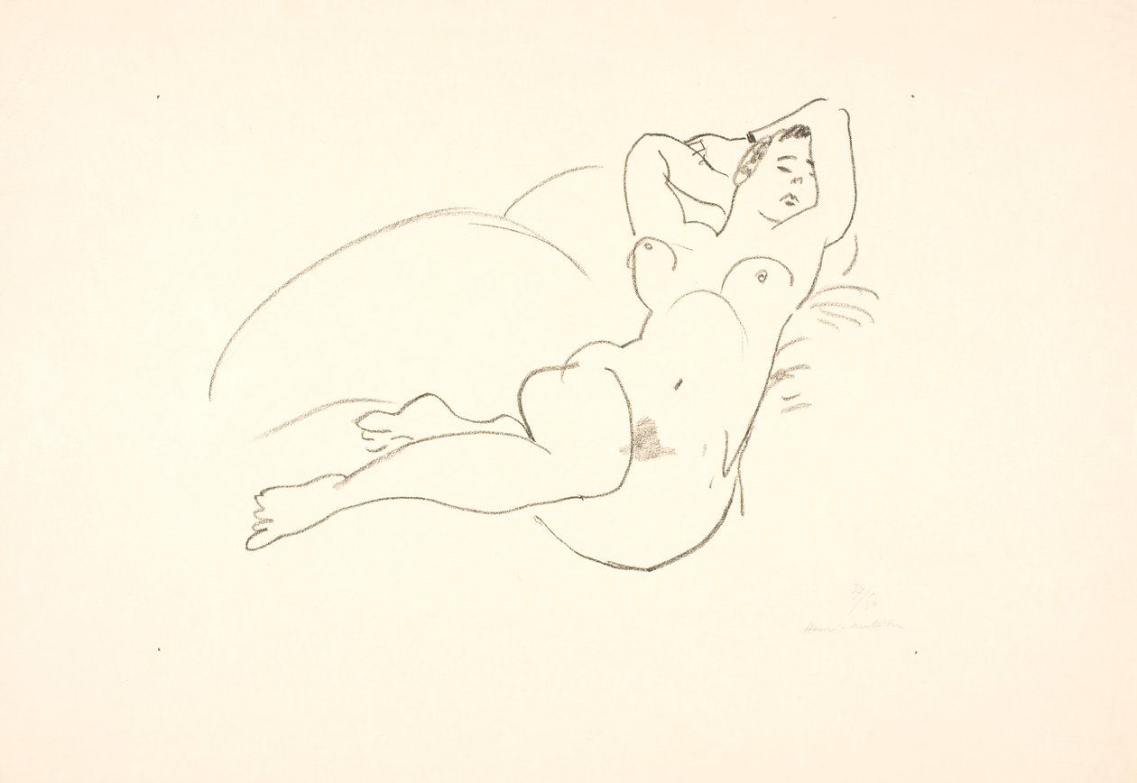 Modelo femenina desnuda tumbada de Henri Matisse