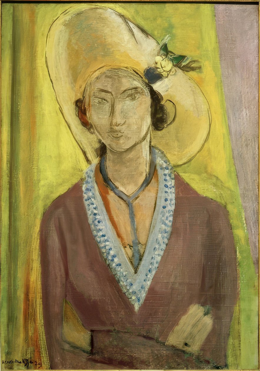 Mademoiselle L.L. El sombrero amarillo de Henri Matisse