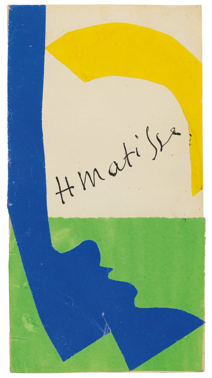 Maqueta para la contraportada del catálogo de la exposición "Henri Matisse, Papiers decoupes". de Henri Matisse