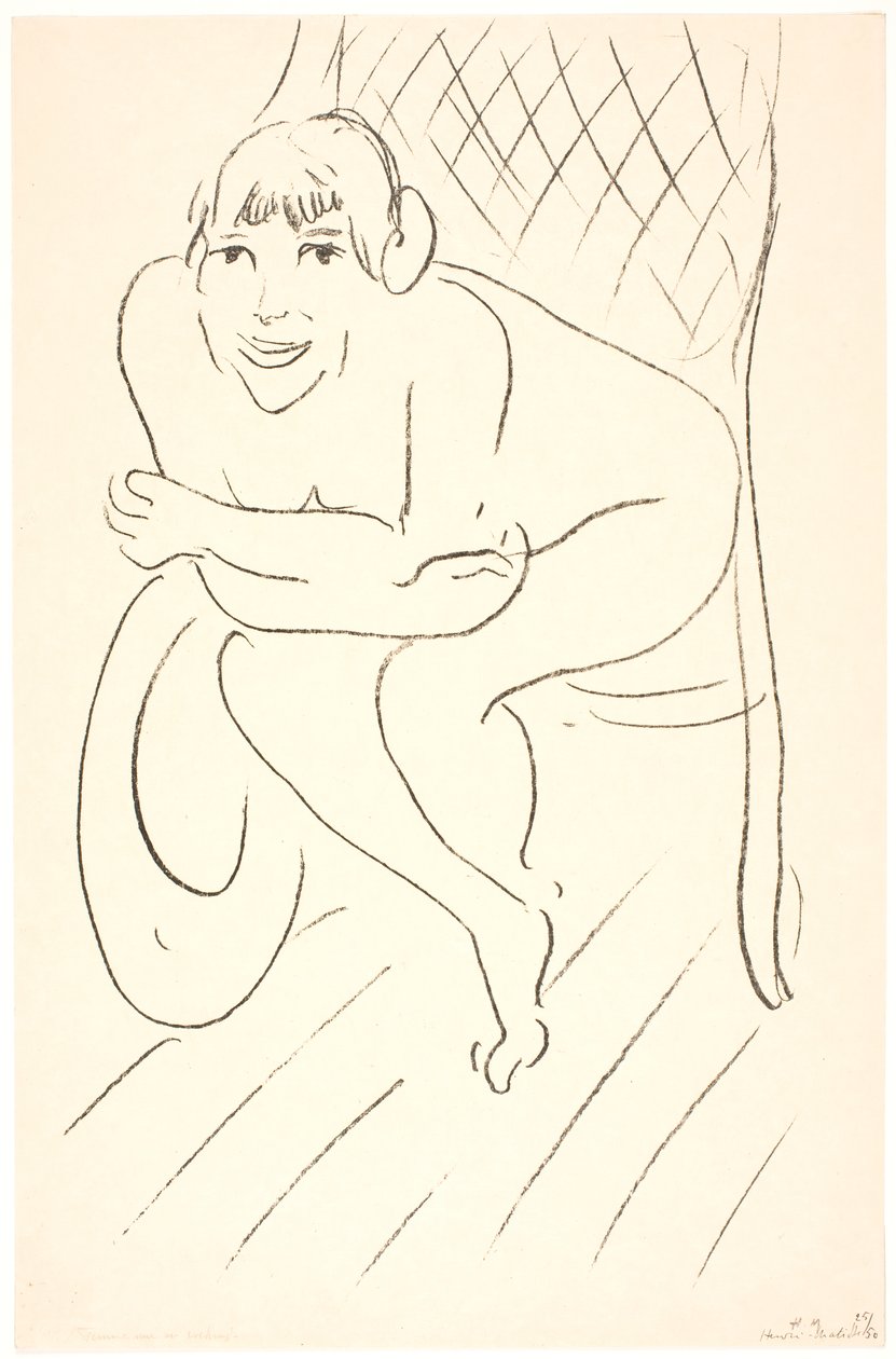 Mujer desnuda en una mecedora de Henri Matisse