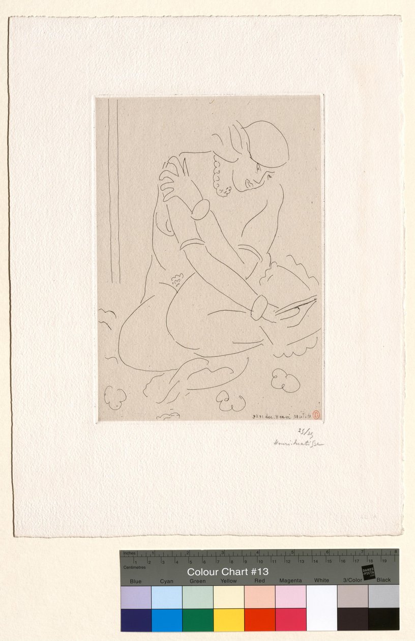 Desnudo en cuclillas, mano sobre el hombro de Henri Matisse