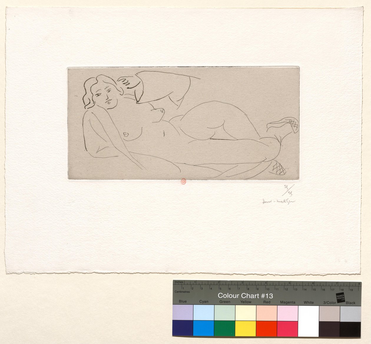 Desnudo reclinado con babuchas de paja trenzada de Henri Matisse