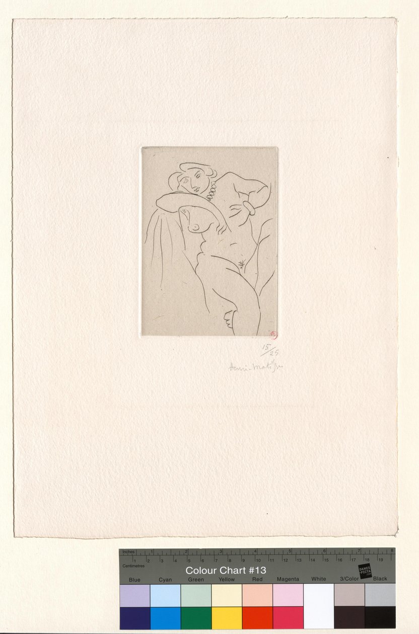 Desnudo sentado con un collar de perlas de Henri Matisse