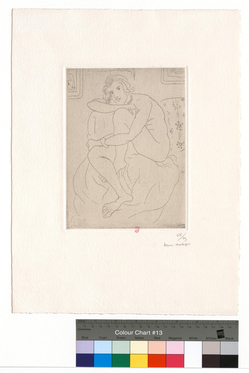 Desnudo, sentado, con las manos sobre las rodillas de Henri Matisse