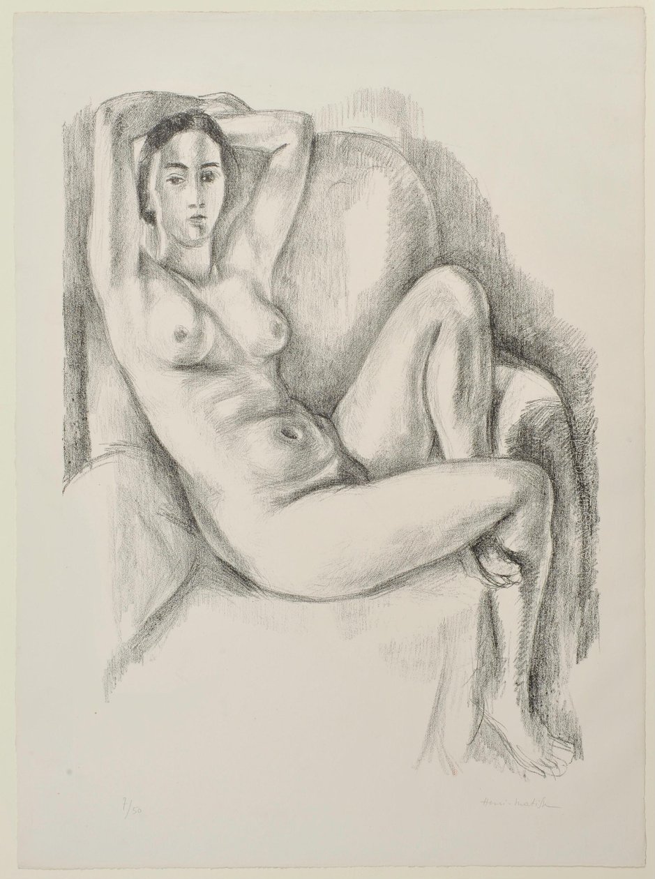 Desnudo con cojín azul de Henri Matisse