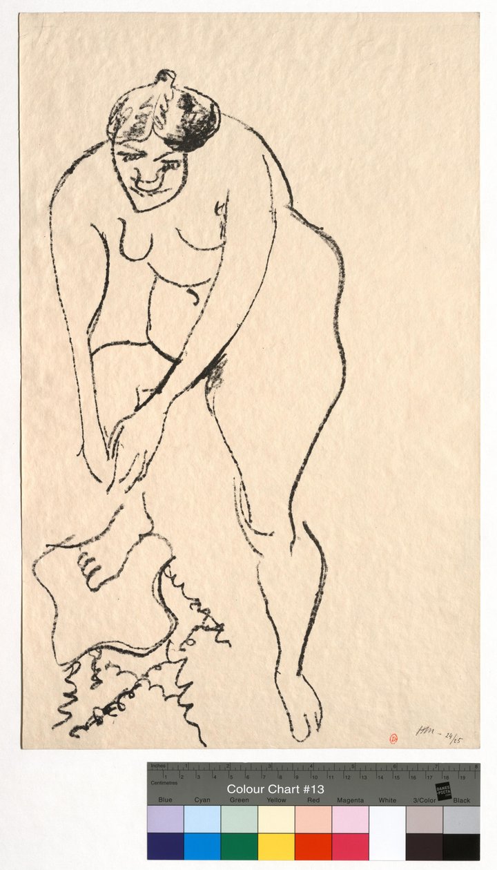 Desnudo con el pie derecho sobre un taburete de Henri Matisse