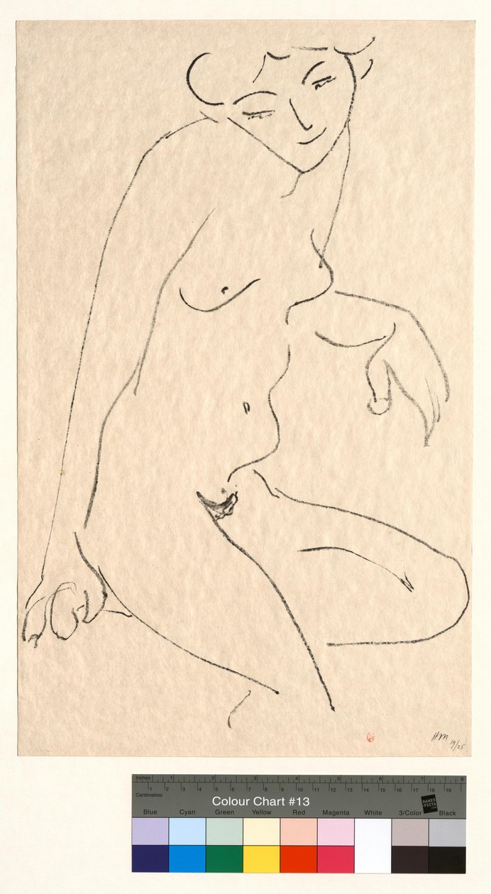 Desnudo de tres cuartos, con la cabeza inclinada de Henri Matisse