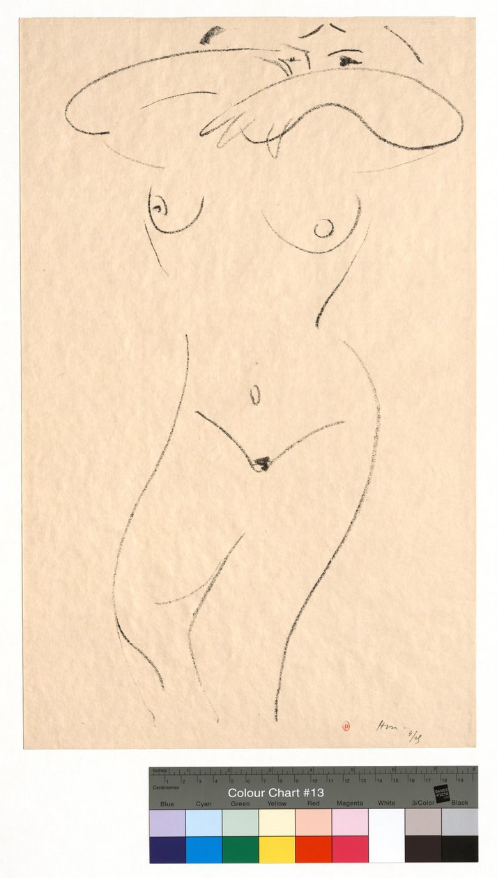 Desnudo visto de espaldas, con los brazos ocultando los ojos de Henri Matisse