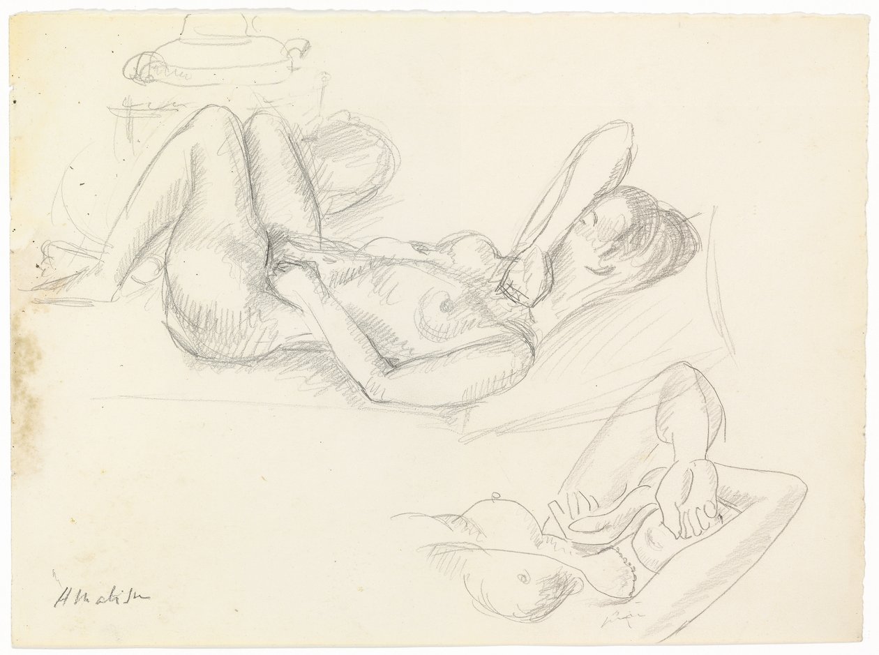 Estudio desnudo, rostro cubierto de Henri Matisse