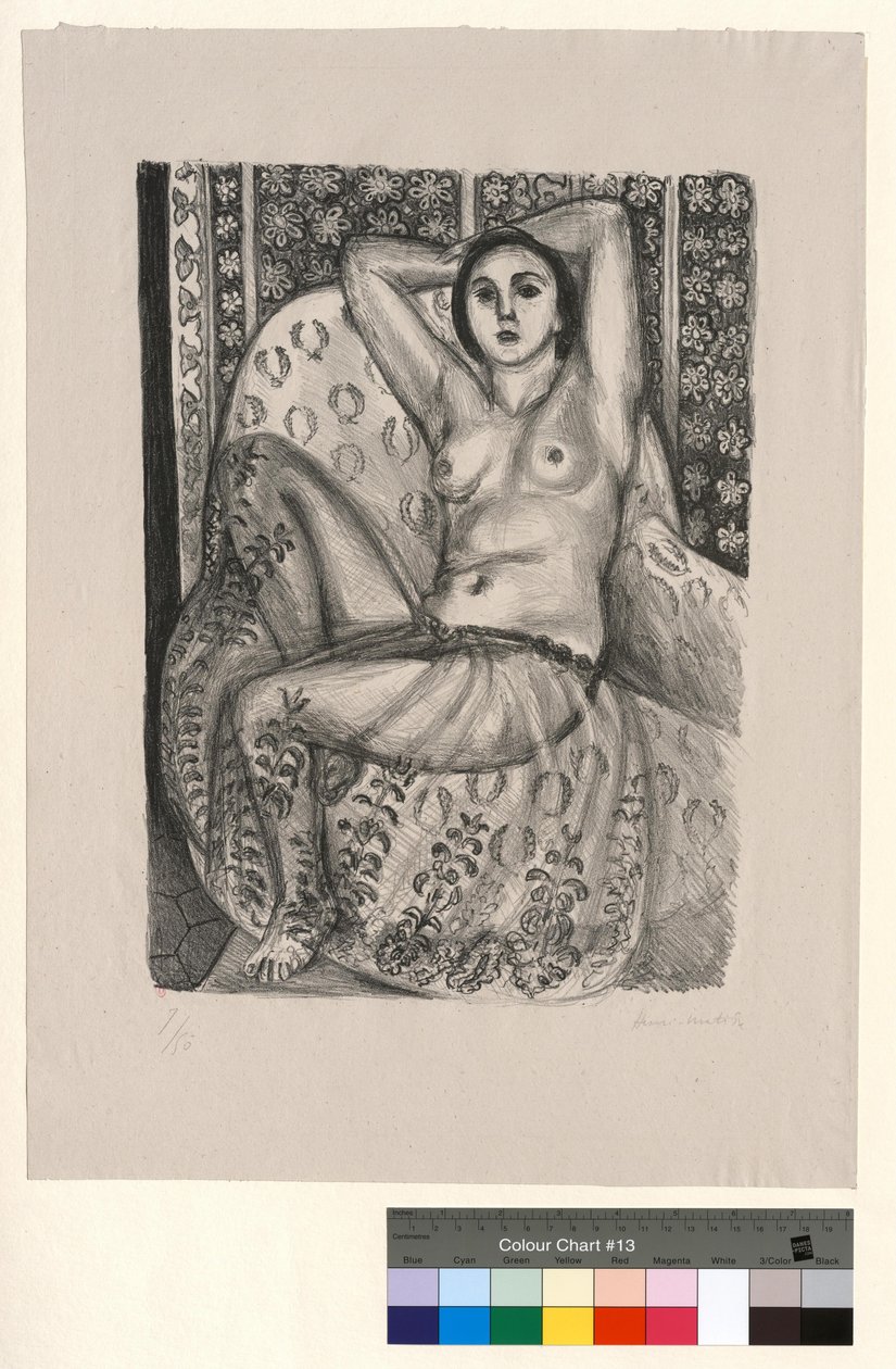 Odalisca sentada con falda de tul de Henri Matisse