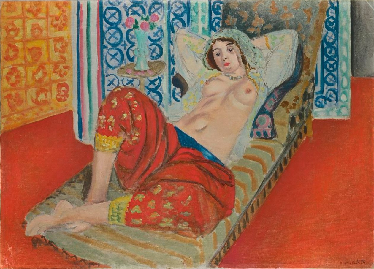 Odalisca con culottes rojos de Henri Matisse