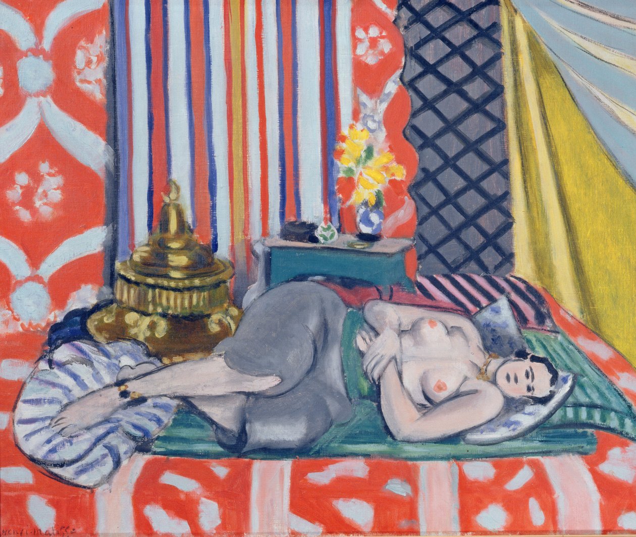 Odalisca con pantalones culotte grises de Henri Matisse