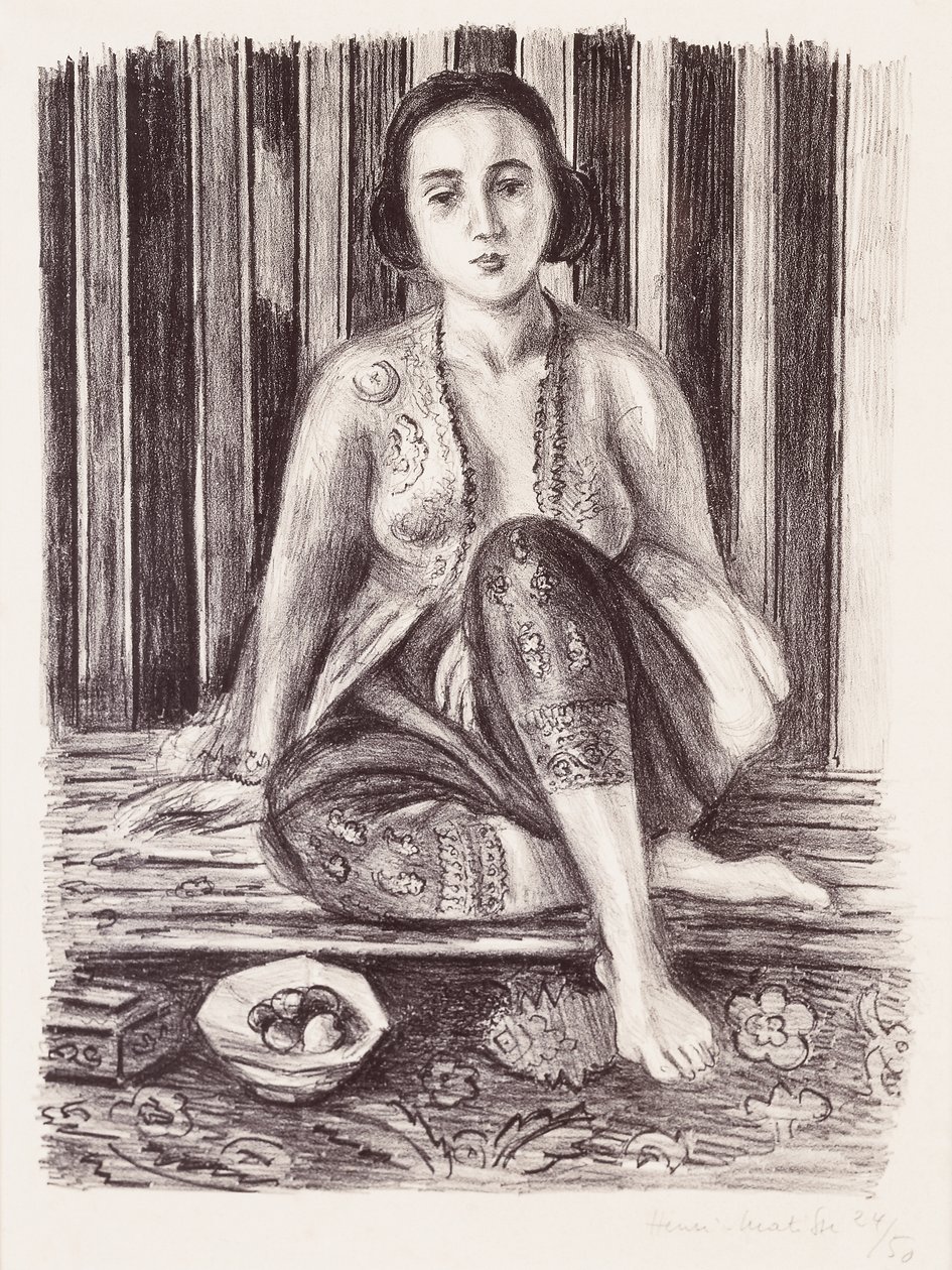 Odalisca con un cuenco de fruta de Henri Matisse