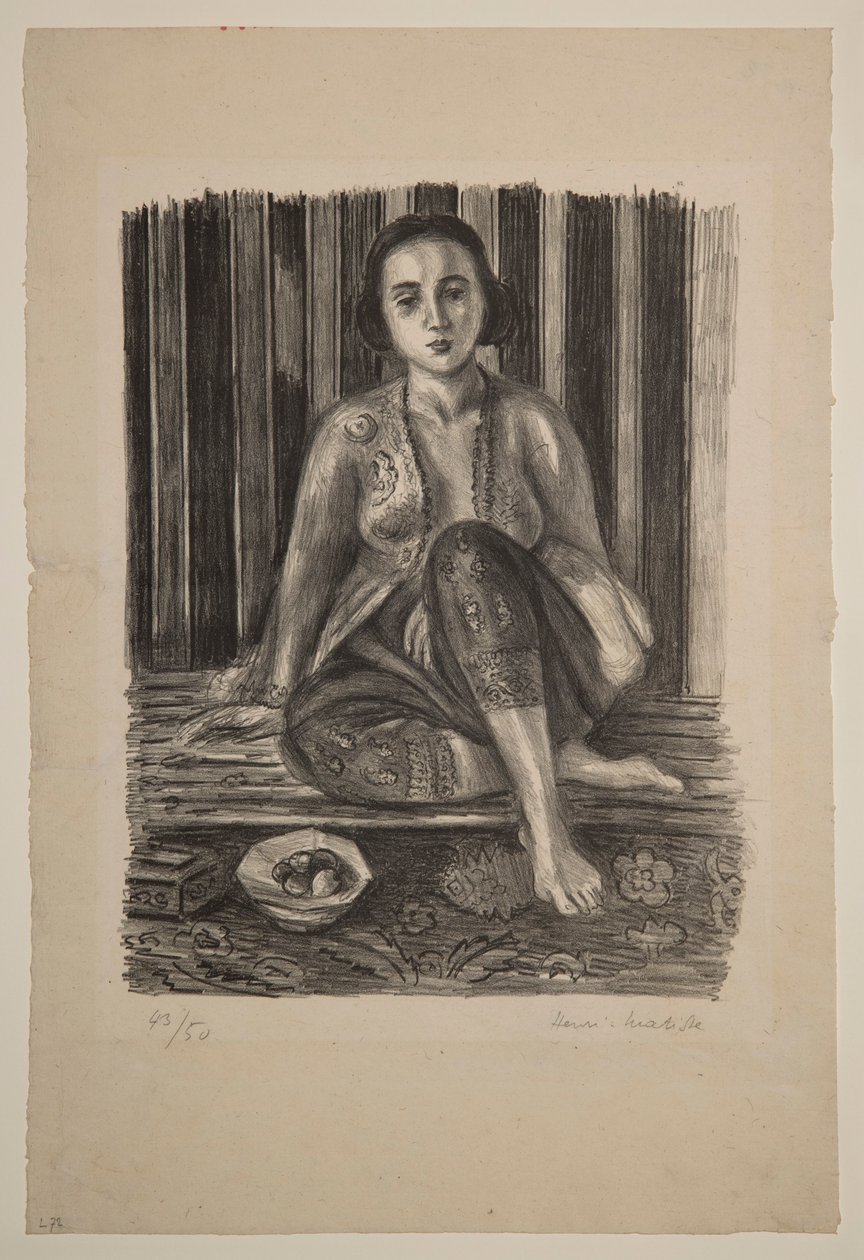 Odalista con un cuenco de fruta de Henri Matisse