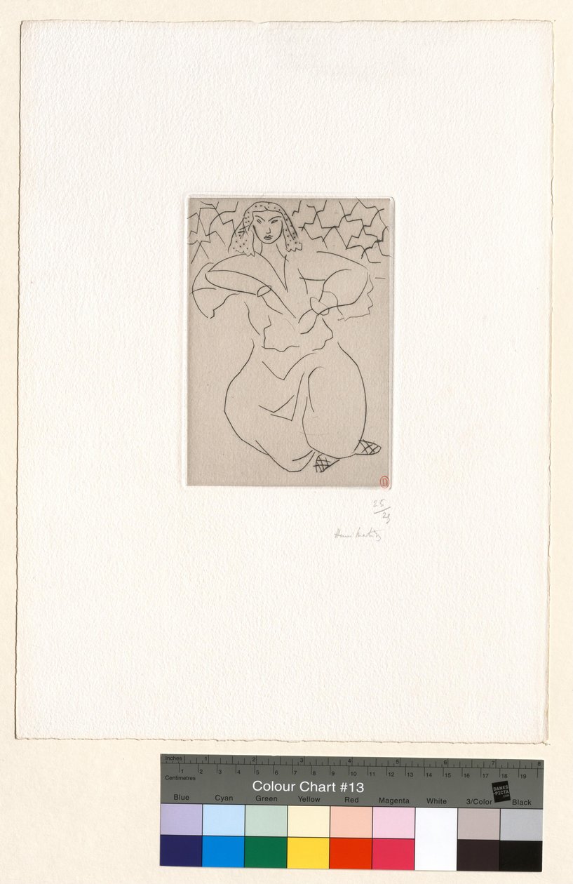 Oriental sentada, velo sobre la cabeza de Henri Matisse