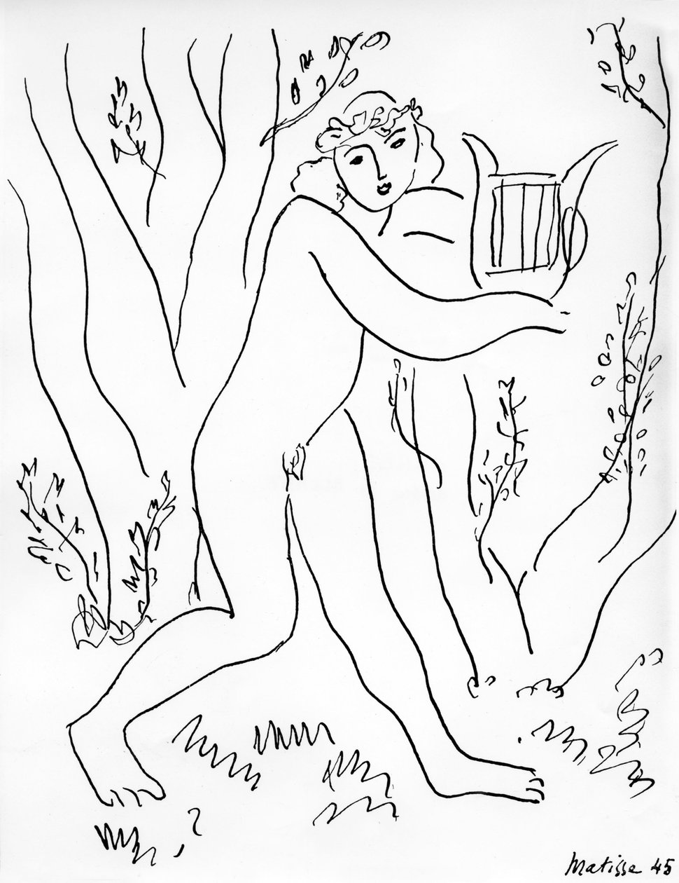 Orfeo y su lira de Henri Matisse