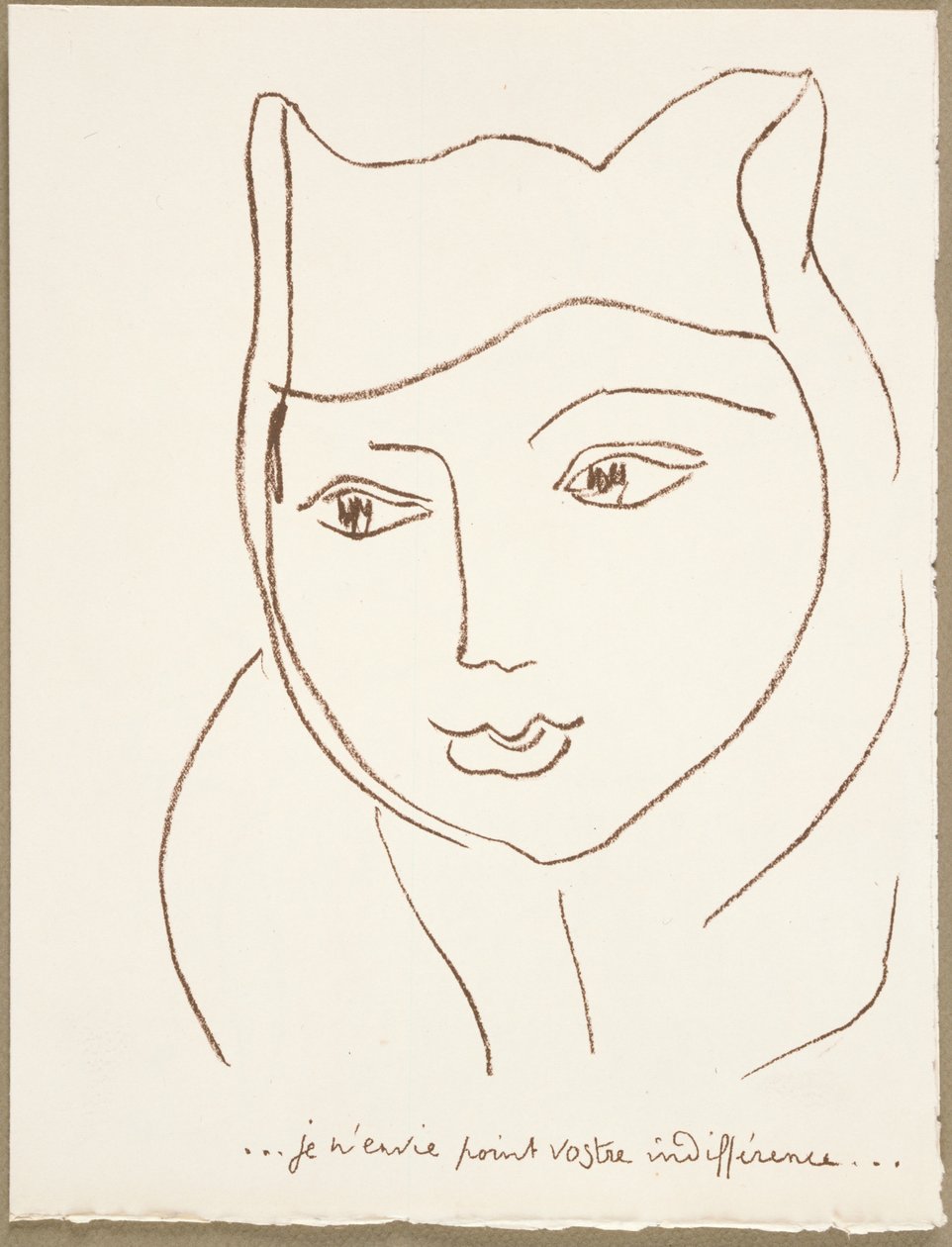 Página de Cartas portuguesas de Henri Matisse