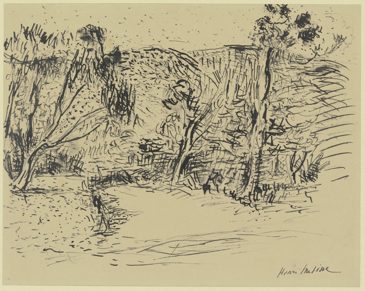 Sendero entre árboles de Henri Matisse