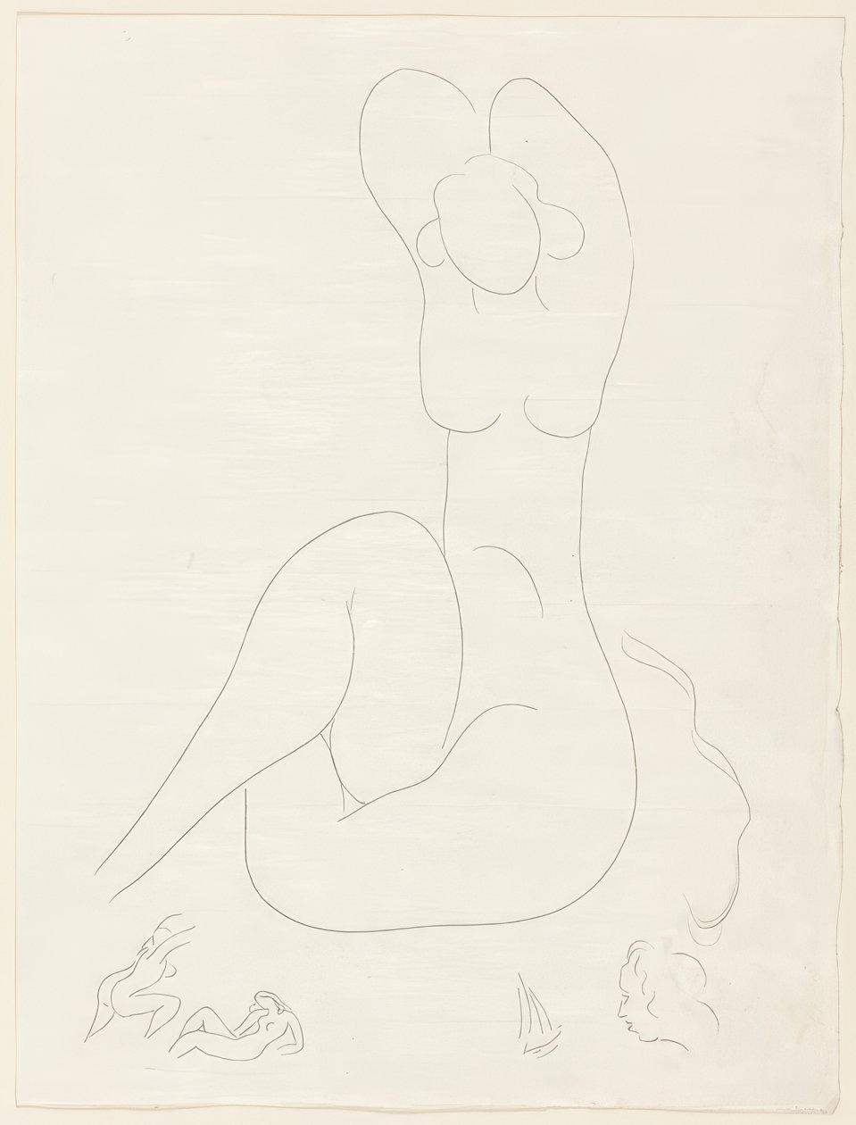 Varios sonetos: "Quelle soie...", lámina 28 de Poesies de Mallarmé de Henri Matisse