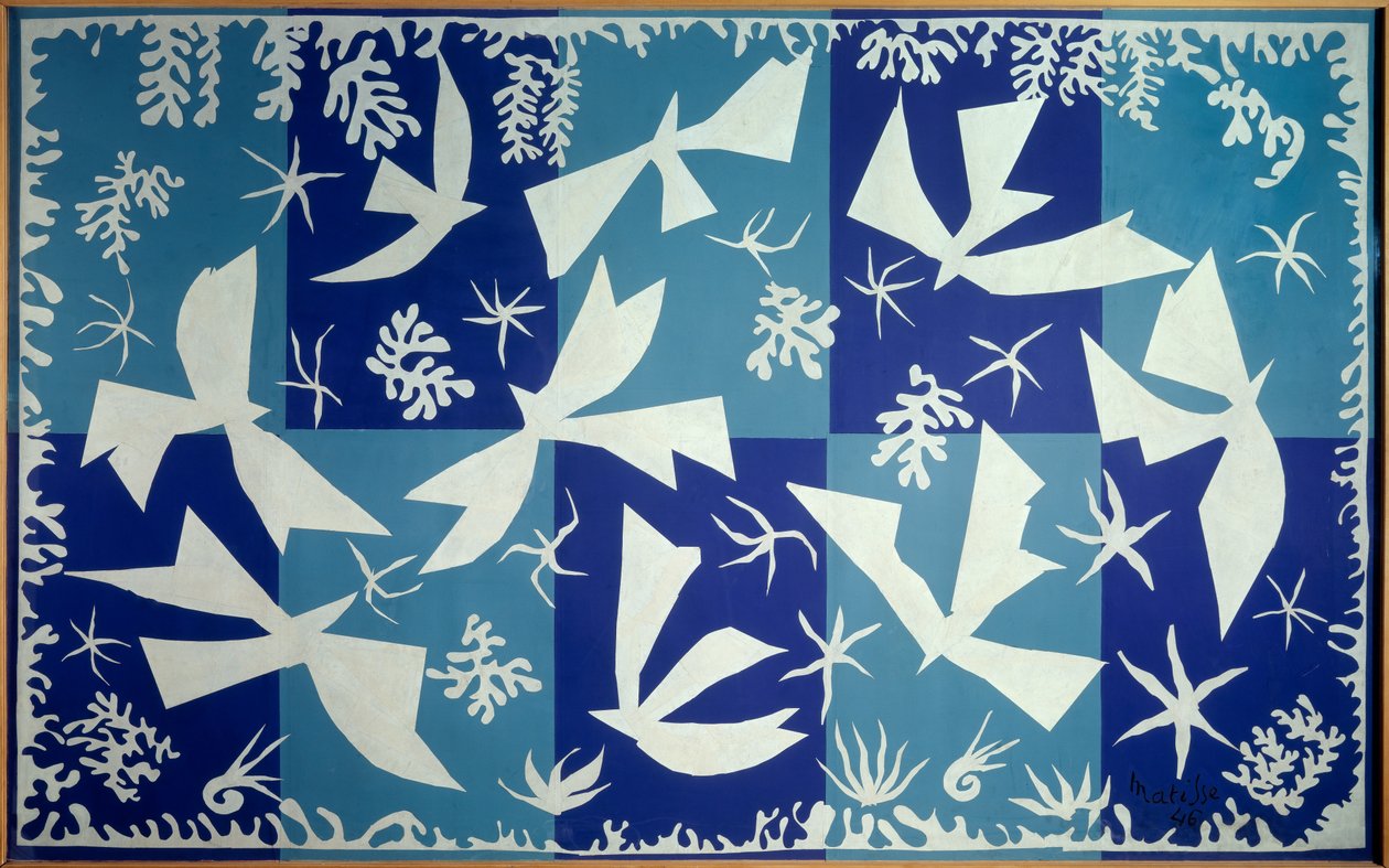 Polinesia, el cielo 1946 (dibujo, collage) de Henri Matisse