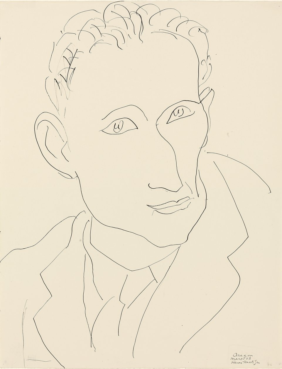Retrato de Luis Aragón de Henri Matisse