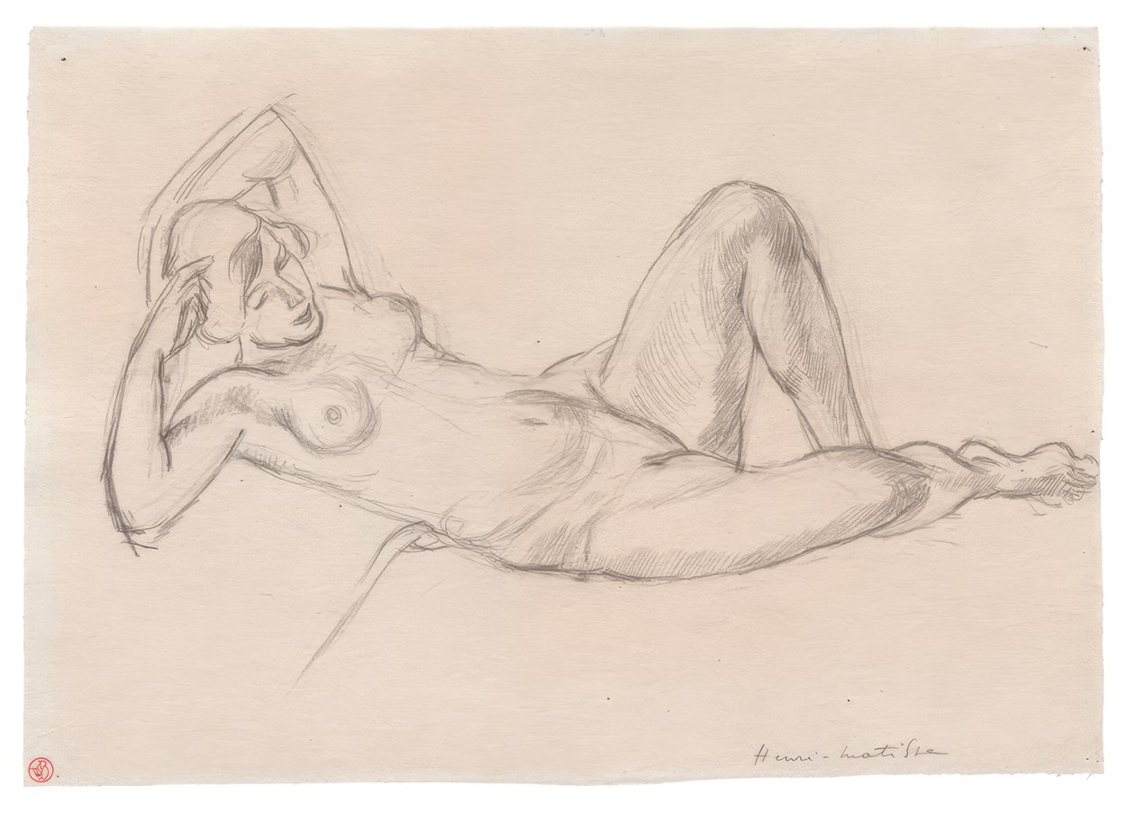 Desnudo femenino reclinado con la rodilla levantada de Henri Matisse