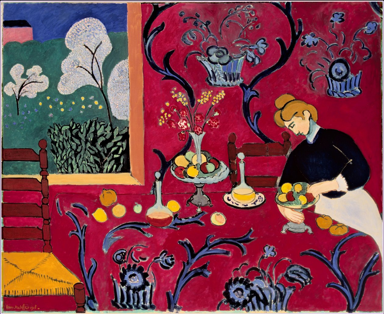 Habitación roja (Armonía en rojo) de Henri Matisse