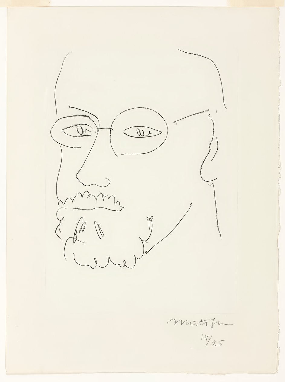 Autorretrato, vista de tres cuartos de Henri Matisse