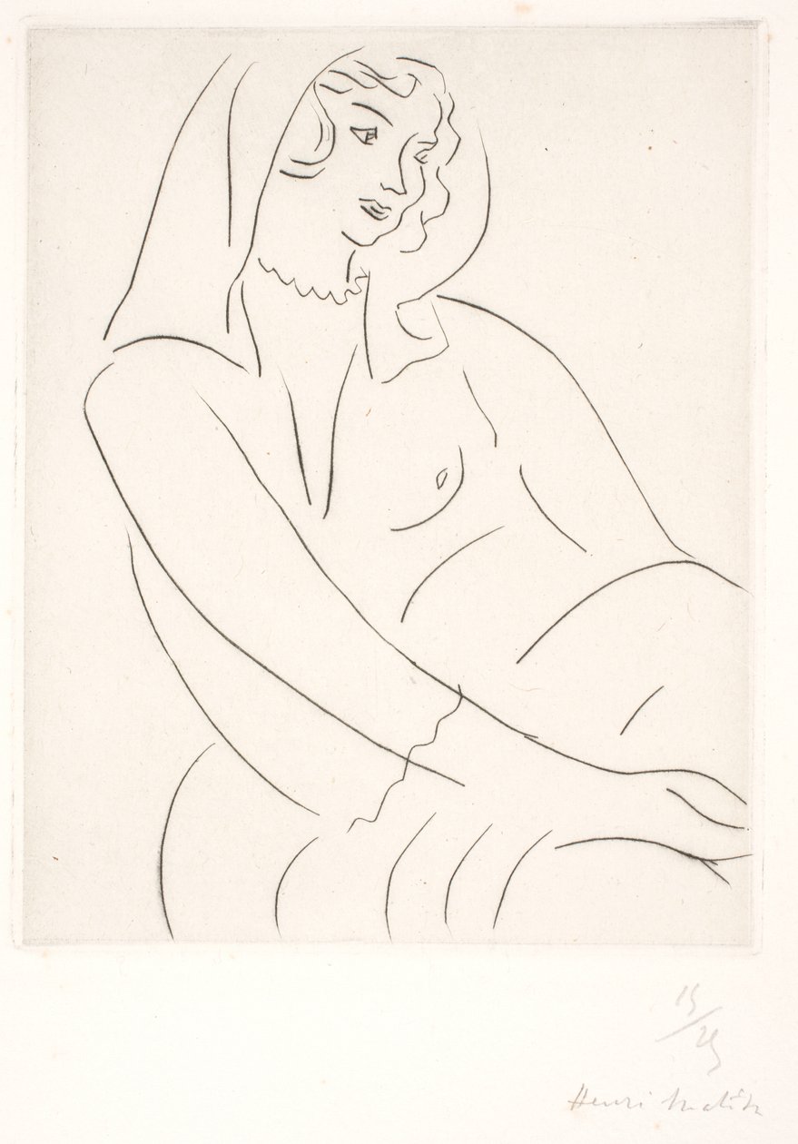 Mujer sentada con velo de Henri Matisse