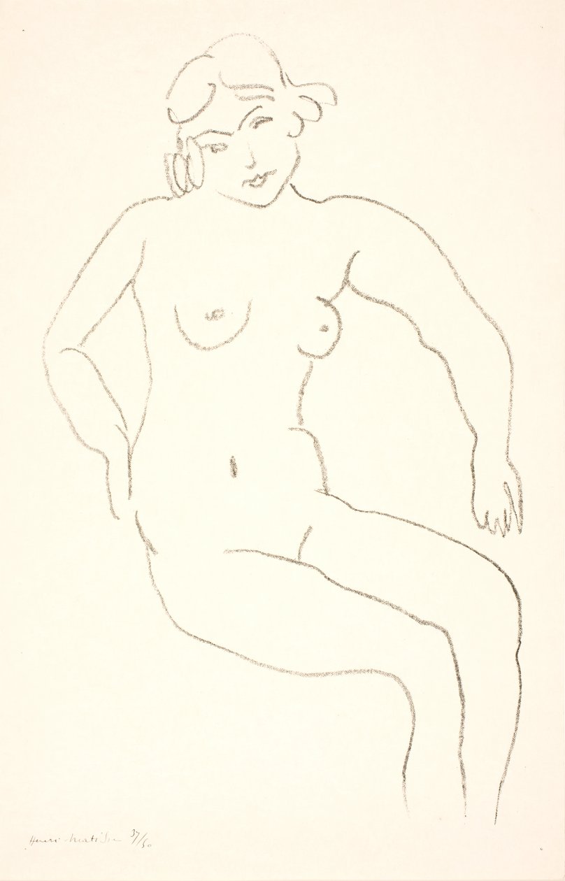 Modelo femenina desnuda sentada de Henri Matisse