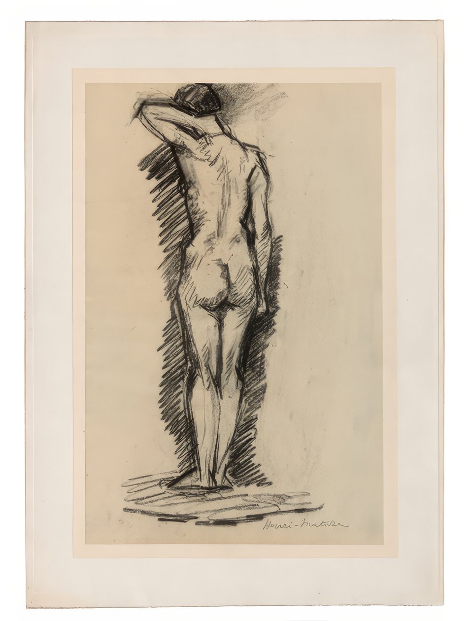 Desnudo femenino de pie visto de espaldas de Henri Matisse