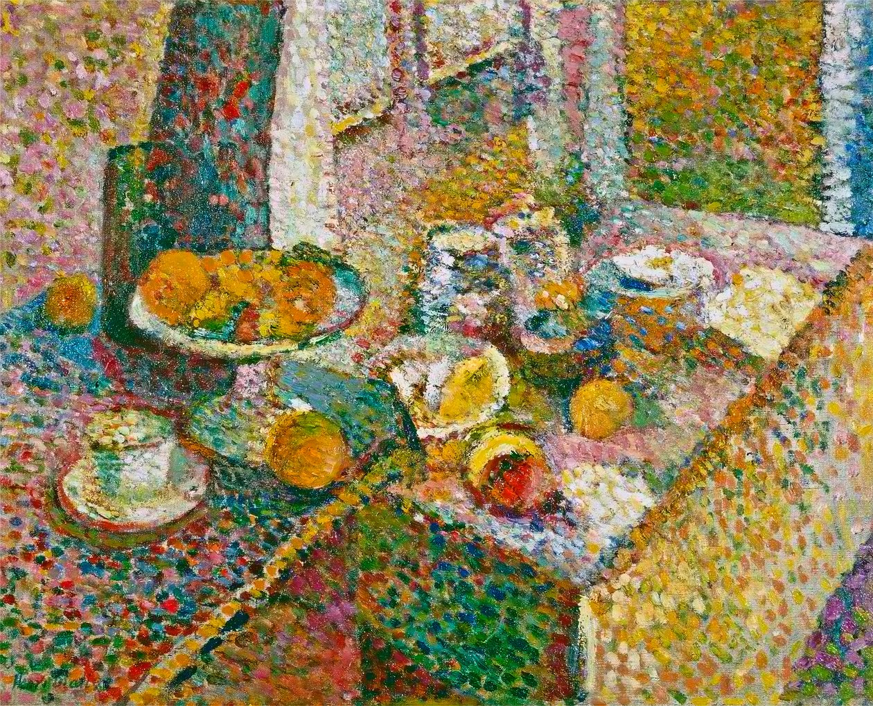 Naturaleza muerta (aparador y mesa) de Henri Matisse