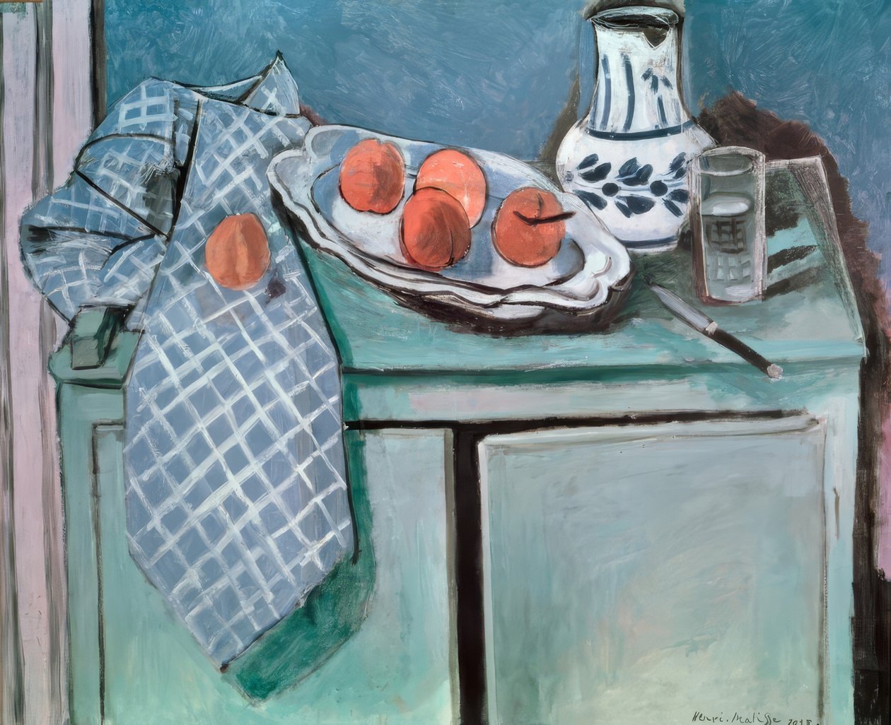 Bodegón sobre aparador verde de Henri Matisse