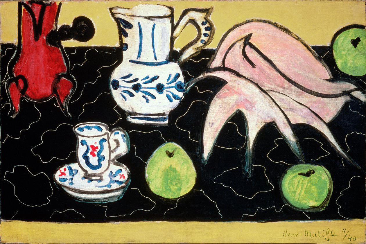Bodegón con concha marina sobre mármol negro de Henri Matisse