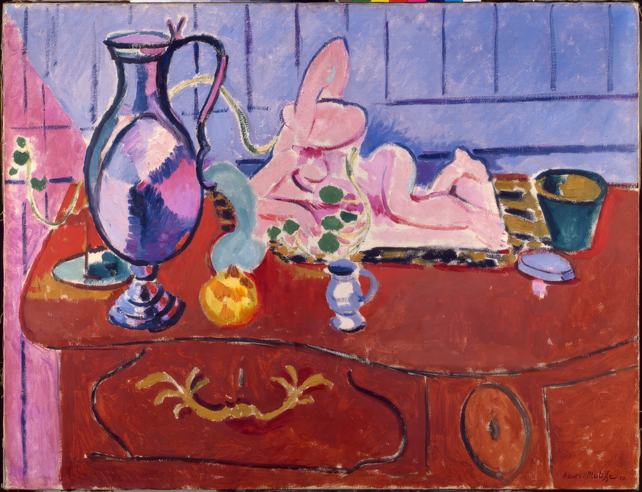 Bodegón con jarra de estaño de Henri Matisse