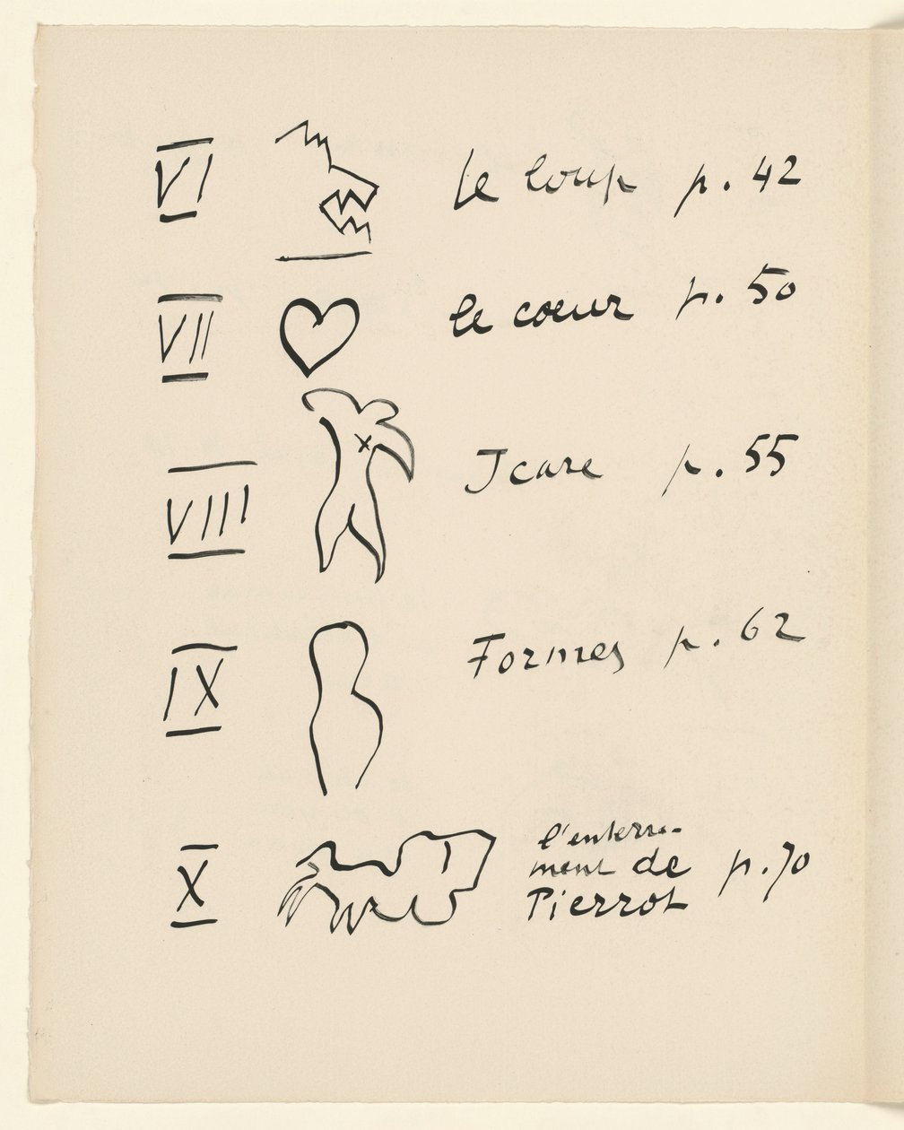 Tabla de imágenes 2. De "Jazz". P. 150 de Henri Matisse
