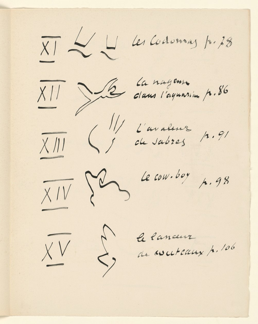 Tabla de imágenes 3. De «Jazz». P. 151 de Henri Matisse