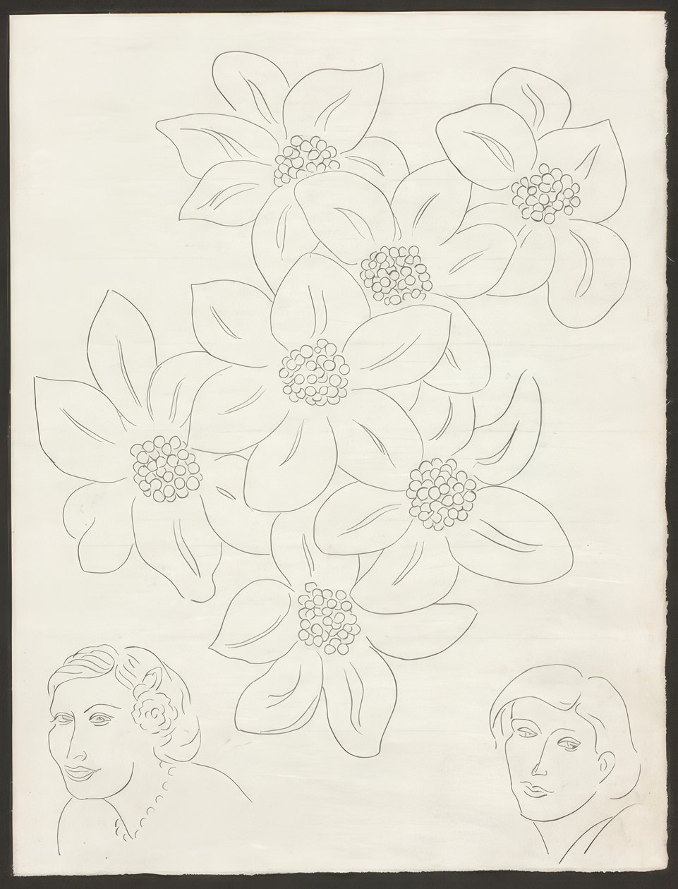 Las Flores, lámina seis de Poesies de Mallarmé de Henri Matisse