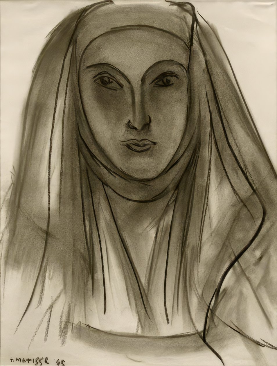 La Monja (Estudio para Letras Portuguesas) de Henri Matisse