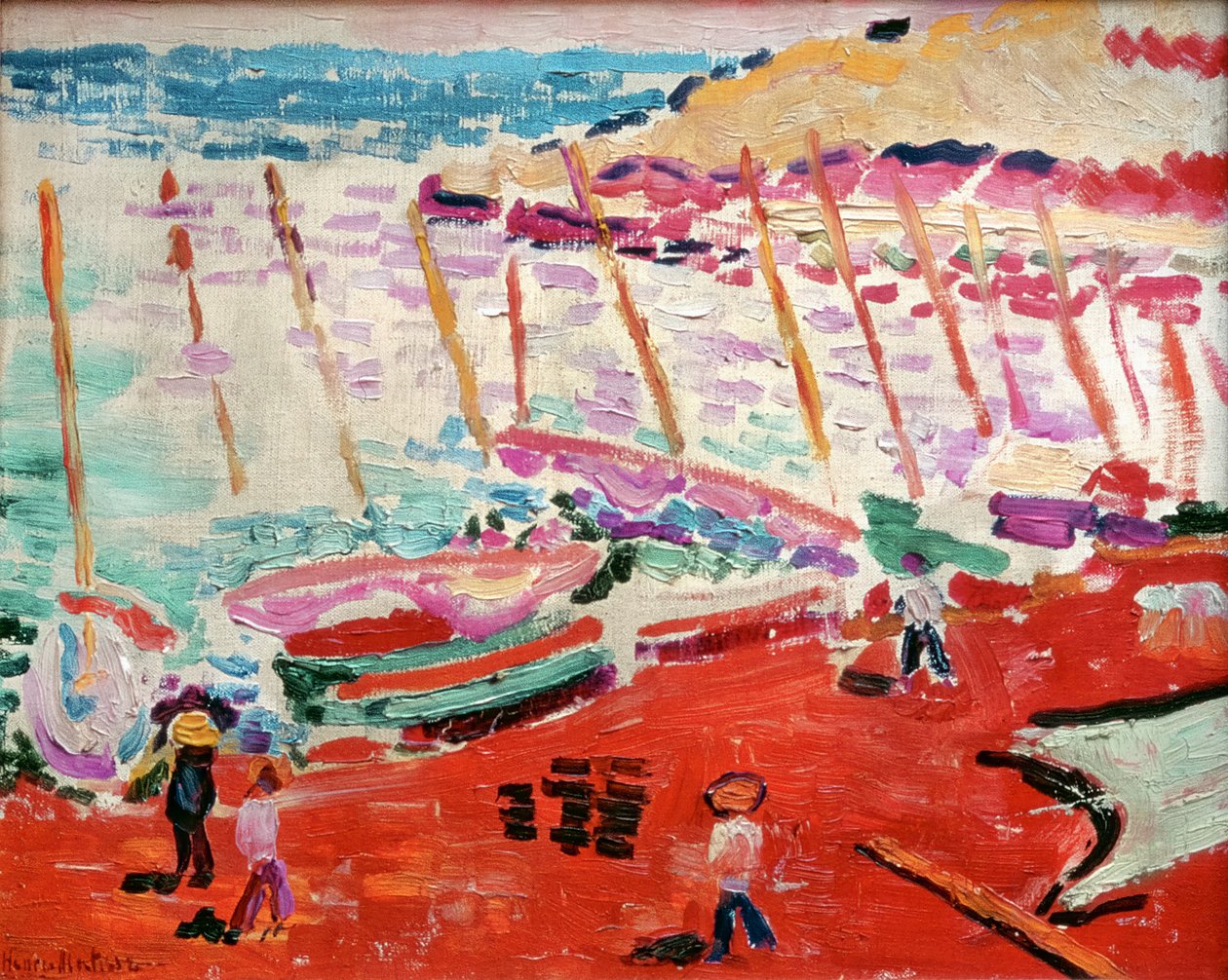 La playa roja, Collioure, verano de 1905 (óleo sobre lienzo) de Henri Matisse
