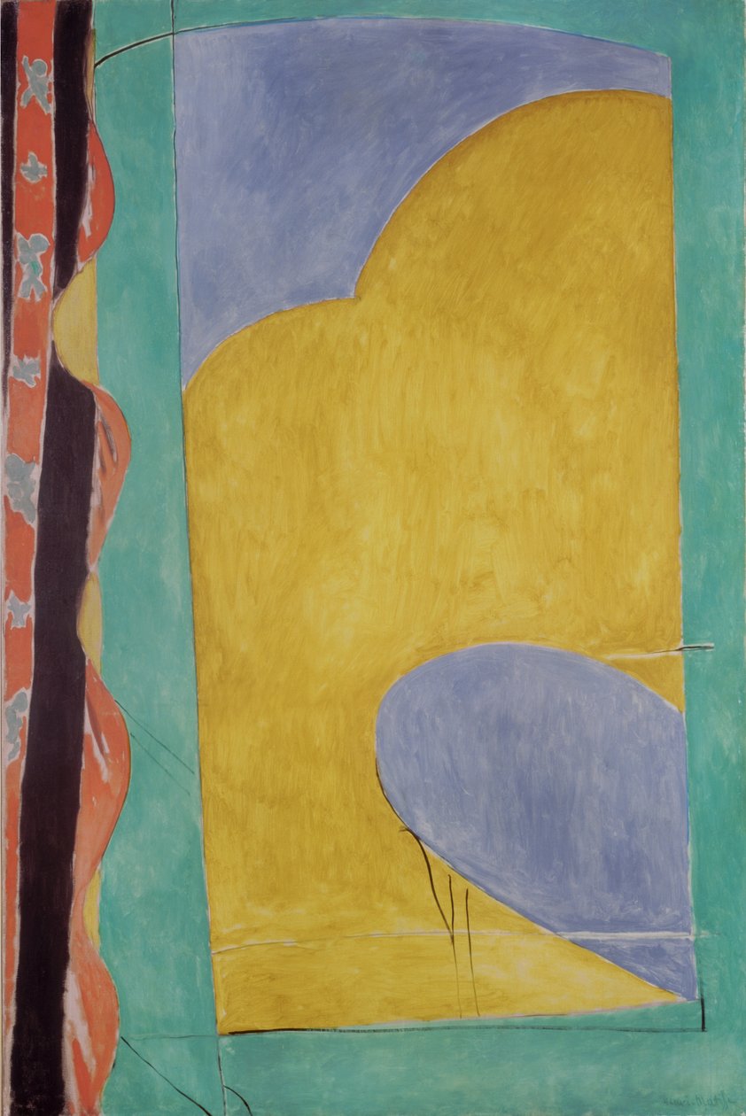 El telón amarillo, c.1915 (óleo sobre lienzo) de Henri Matisse