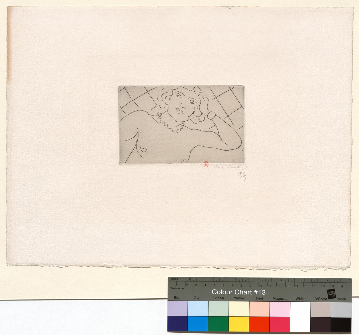 Torso, fondo con rombos de Henri Matisse