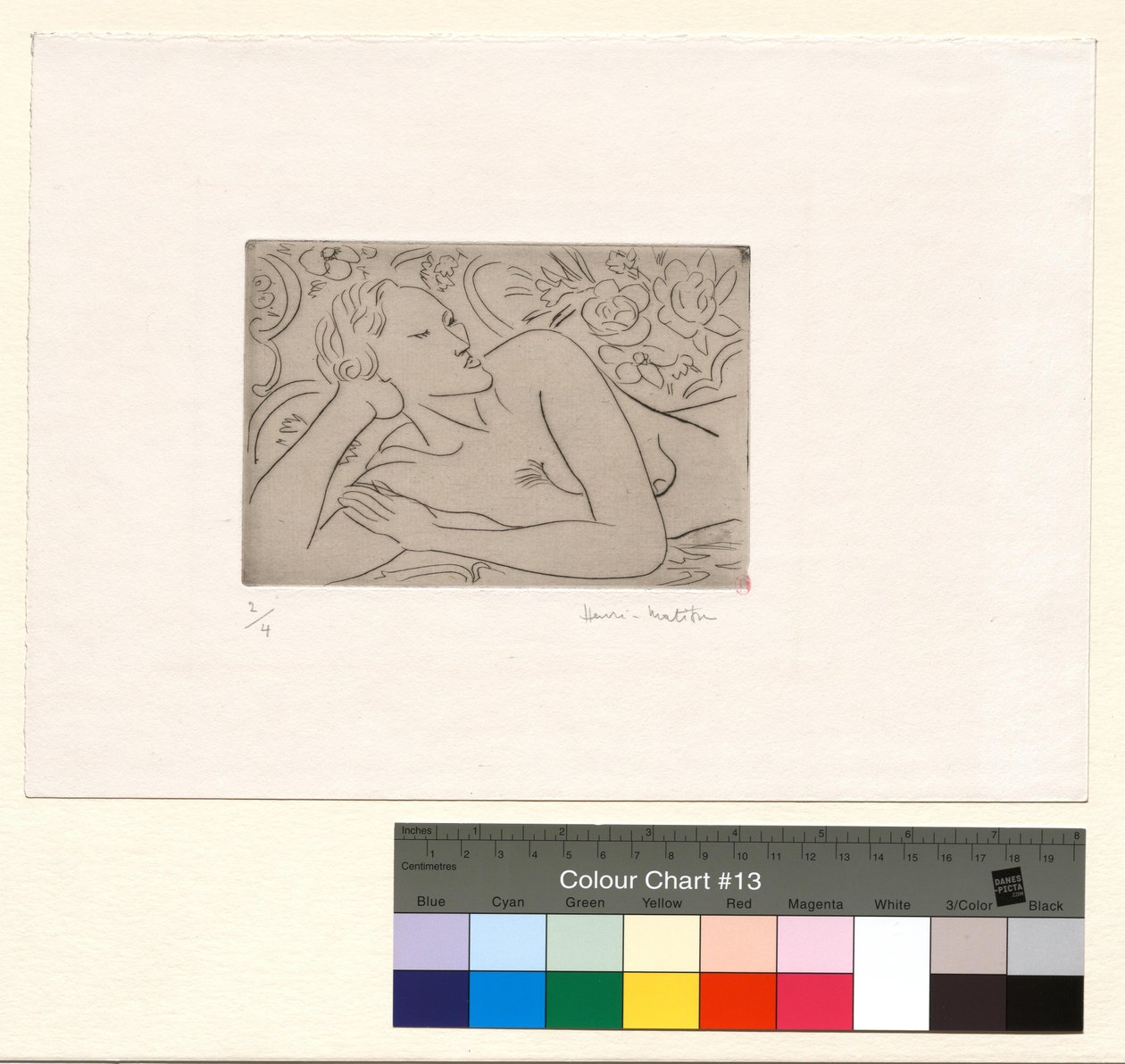 Torso, fondo florido de Henri Matisse