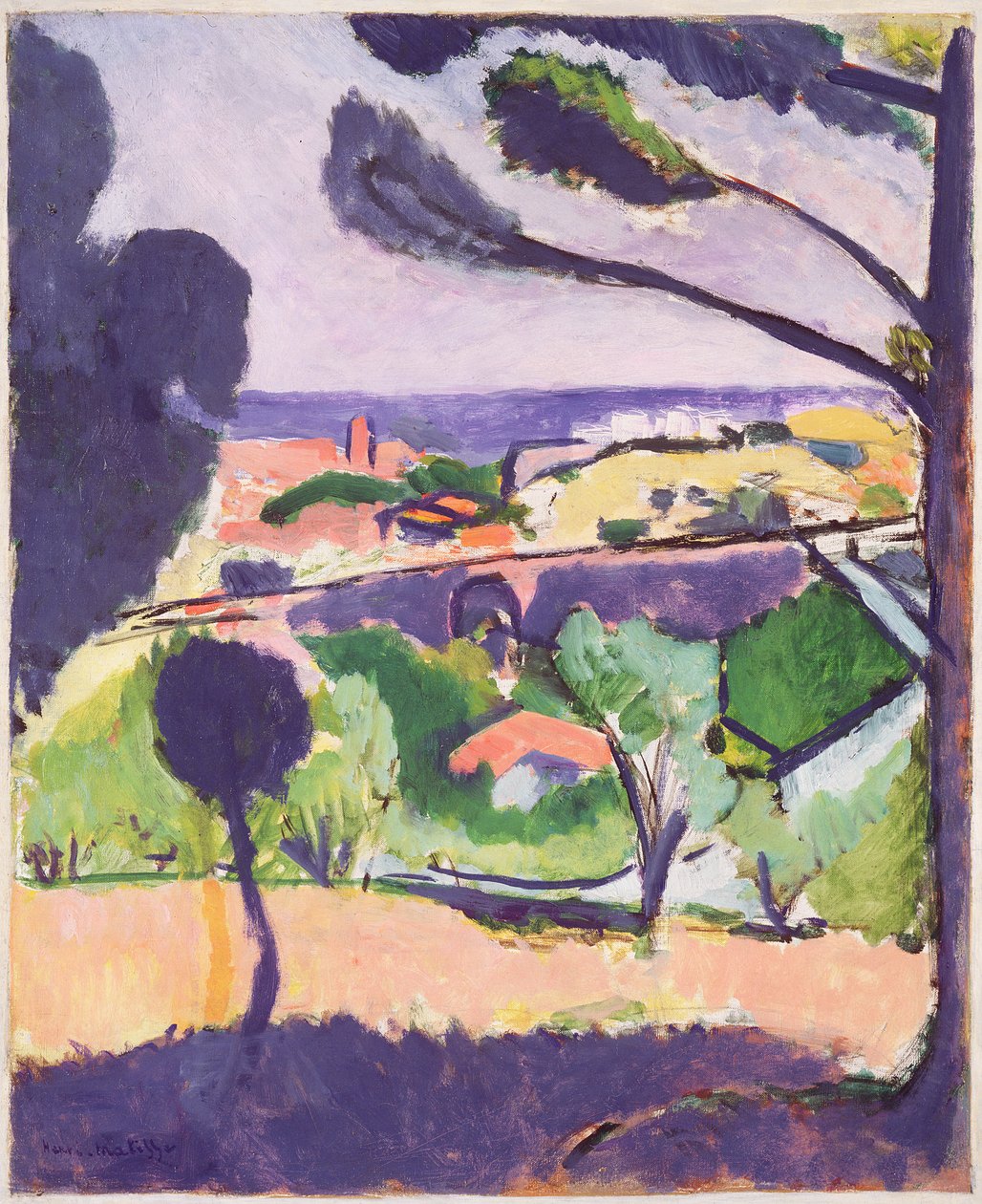 Vista de Collioure y del mar de Henri Matisse