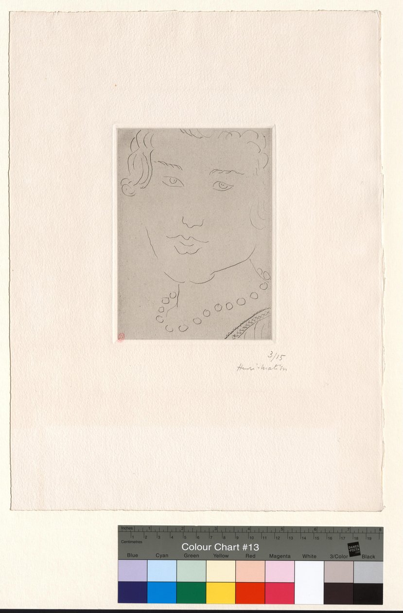 Rostro con collar de perlas de Henri Matisse